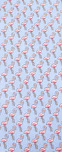 Italian Printed Silk Blue & Pink Flamingo Tie