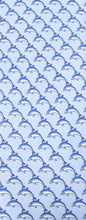 Italian Printed Silk Blue Dolphin Tie