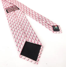 Italian Printed Silk Pink Flamingo Tie