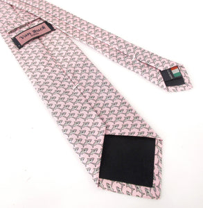 Italian Printed Silk Pink Shark Tie