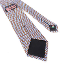 Italian Printed Silk Blue & Brown Dachshund Dog Tie