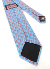 Italian Printed Silk Blue & Pink Octopus Tie