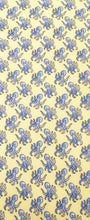 Italian Printed Silk Yellow & Blue Octopus Tie