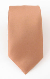 Terracotta Light Satin Wedding Tie by Van Buck