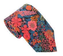 Ciara Orange Cotton Tie & Pocket Square Made with Liberty Fabric