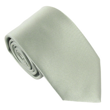 Olive Green Sage Satin Tie & Pocket Square Set by Van Buck