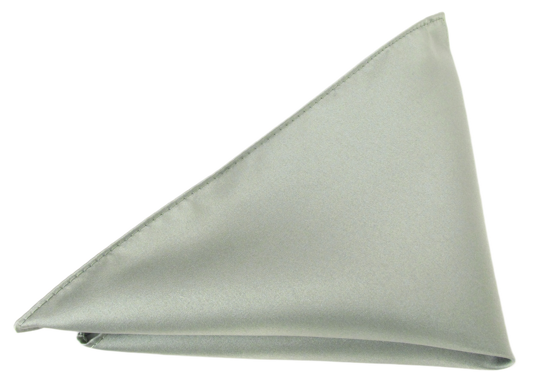 Olive Green Satin Wedding Pocket Square By Van Buck