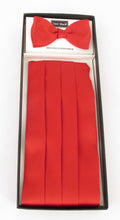 Red Cummerbund & Bow Tie Set by Van Buck