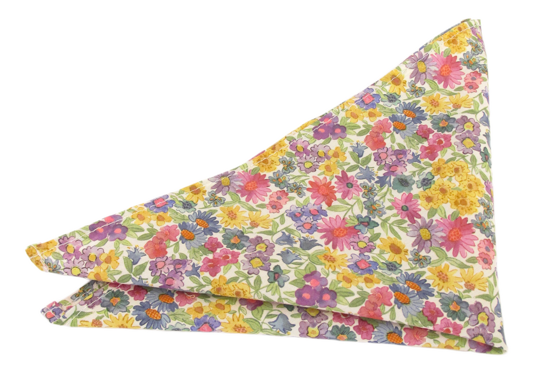 Sandra Spring Multi Pocket Square Made with Liberty Fabric Liberty
