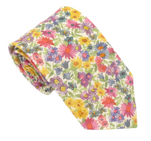 Sandra Spring Multi Cotton Tie & Pocket Square Made with Liberty Fabric