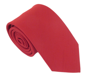 Cherry Red Slub Wedding Tie by Van Buck