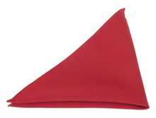 Cherry Red Slub Wedding Tie and Pocket Square Set By Van Buck