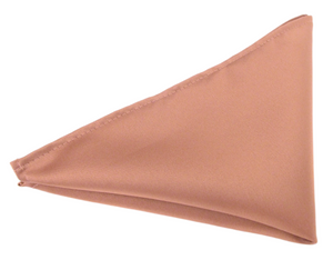 Terracotta Light Satin Wedding Tie and Pocket Square Set by Van Buck