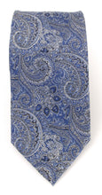 Blue Intricate Paisley London Silk Tie by Van Buck