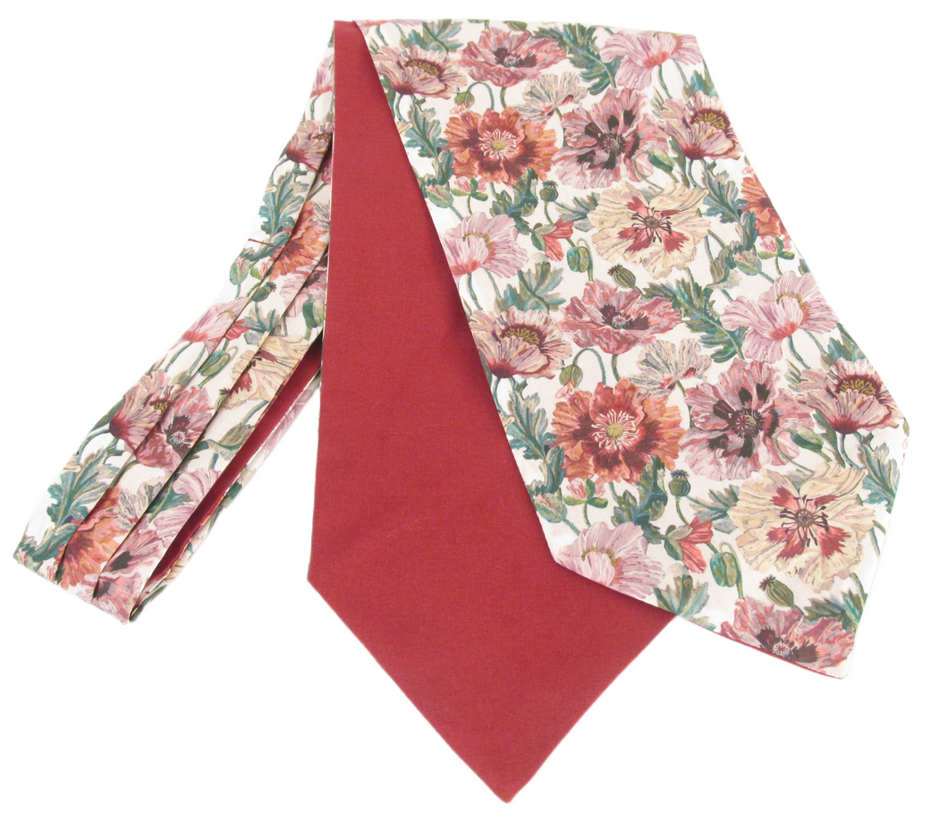 Poppy Amelie Pink Cotton Cravat Made with Liberty Fabric