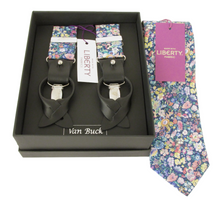 Classic Garden Tie & Trouser Braces Set Made with Liberty Fabric