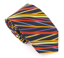 Van Buck Limited Edition Navy Red & Gold Striped Silk Tie