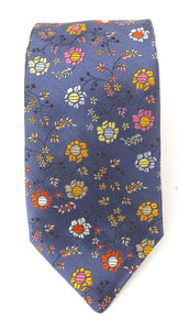 Van Buck Limited Edition Navy Flower & Vine Silk Tie