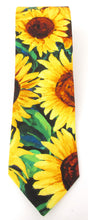 Bold Sunflowers Novelty Cotton Tie by Van Buck