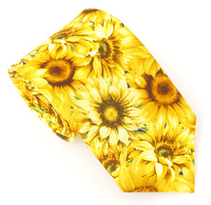 Packed Sunflowers Novelty Cotton Tie by Van Buck