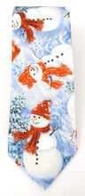Large Snowman Cotton Christmas Tie by Van Buck