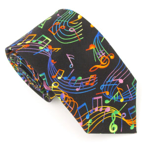 Multi Music Score Novelty Cotton Tie by Van Buck