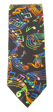 Multi Music Score Novelty Cotton Tie by Van Buck