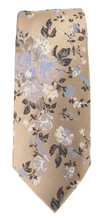 Bronze Floral London Silk Tie by Van Buck