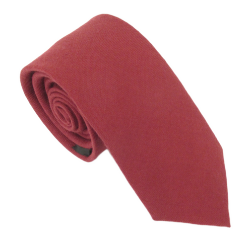 Burgundy Wool Tie by Van Buck