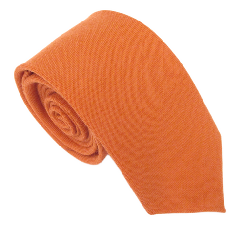 Orange Wool Tie by Van Buck