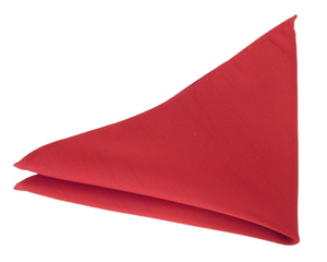 Cherry Plain Slub Tie & Pocket Square Set by Van Buck