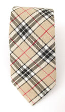 Camel Thompson Tartan Poly Tie by Van Buck