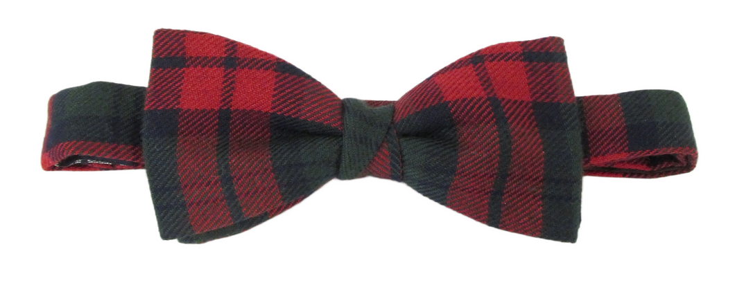 Lindsay Tartan Poly Bow Tie by Van Buck
