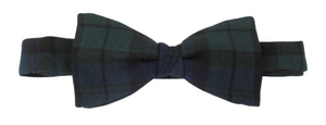Black Watch Tartan Poly Bow Tie by Van Buck