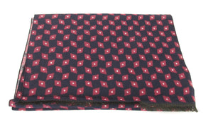 Navy Cerise Diamonds Scarf by Van Buck