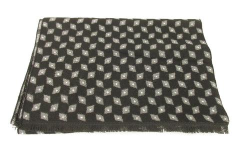 Black Grey Diamonds Scarf by Van Buck