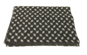 Black Grey Diamonds Scarf by Van Buck