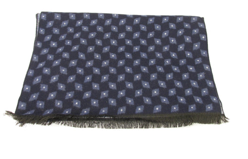 Navy Sky Blue Diamonds Scarf by Van Buck