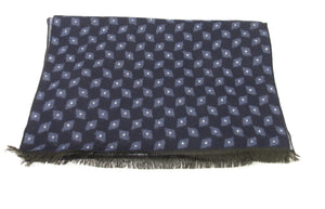 Navy Sky Blue Diamonds Scarf by Van Buck