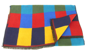 Teal Multi Squares Scarf by Van Buck