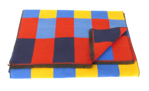 Red Multi Squares Scarf by Van Buck