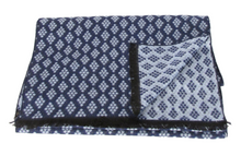 Navy Sky Honeycomb Reversible Scarf by Van Buck