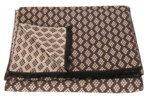 Brown Honeycomb Reversible Scarf by Van Buck