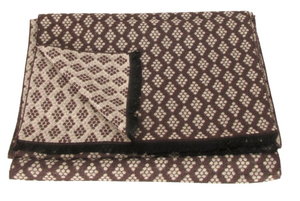 Brown Honeycomb Reversible Scarf by Van Buck