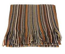 Orange Multi Knitted Stripe Scarf by Van Buck