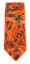All Over Red Chilli Peppers Cotton Tie by Van Buck