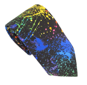 Paint Blast Cotton Tie by Van Buck