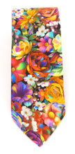 Vivid Floral Novelty Cotton Tie by Van Buck