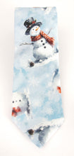 Snowman & Snowflake Cotton Christmas Tie by Van Buck