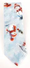 Snowman & Snowflake Cotton Christmas Tie by Van Buck